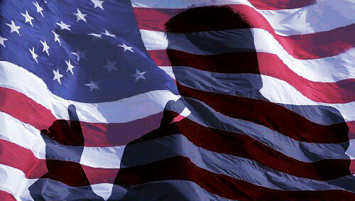 EEUU, Estados Unidos, bandera, sombra, Trump
