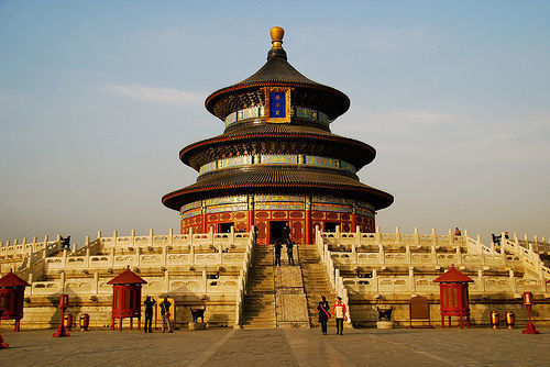 China, emergente, Asia, templo