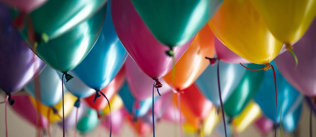 globos, celebración, fiesta
