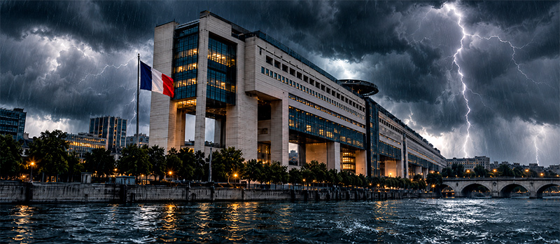 Tormenta sobre Bercy junto al Sena