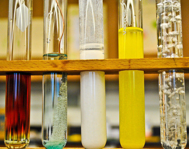 Cor Concentracao quimica tubos ensaio