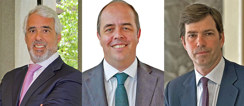 Tiago Forte Faz, Juan Ramón Caridad e Lorenzo Coletti.