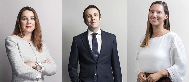 Diana Ribeiro Duarte, Pedro Capitão Barbosa, Sofia Araújo Matias. (Morais Leitão)