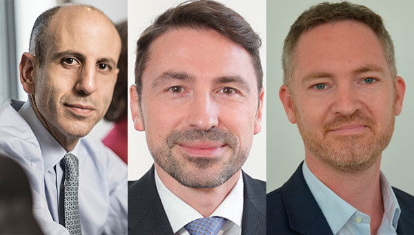 Ariel Bezalel (Jupiter AM), Manuel Pozzi (M&G Investments), François Rimeu (La Française AM)