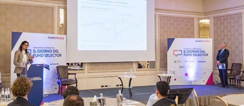 Anita Patel (Capital Group), Grant Cambridge (Capital Group). Foto di Enrico Frascati.