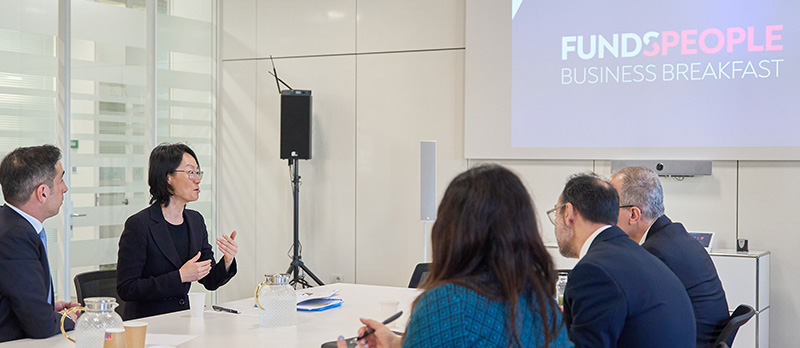 Business breakfast fixed income. Foto Giulia Virgara per FundsPeople