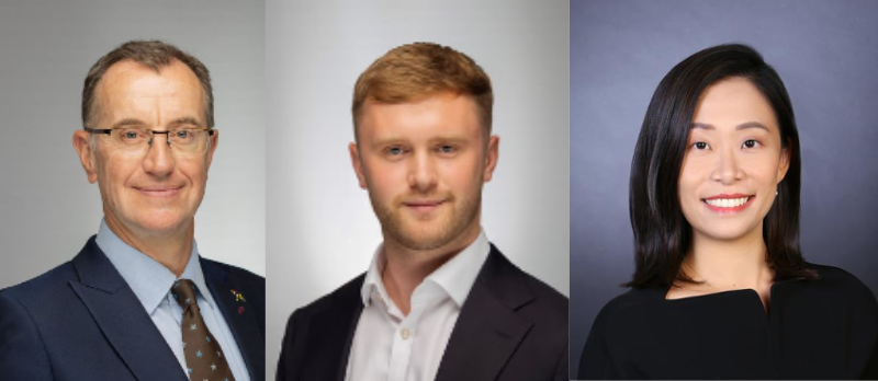 Matthew Rees, Tom Farrington e Grace Cheng, foto ceduta (L&G)